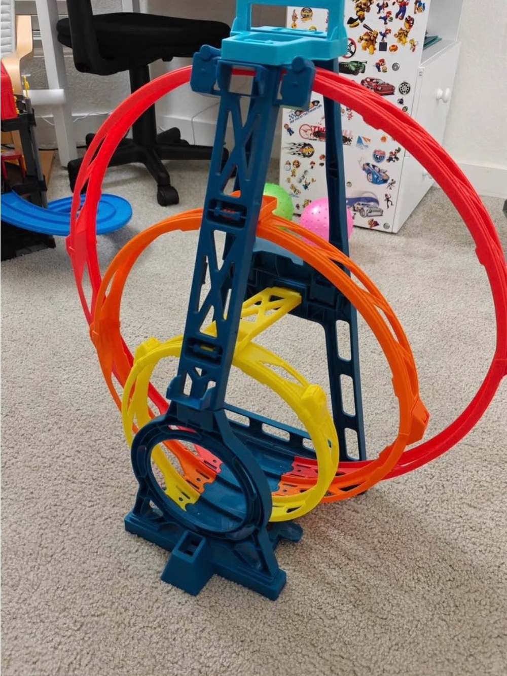 Kids Loop Racing Playset - Blue, Red, Orange, Yellow